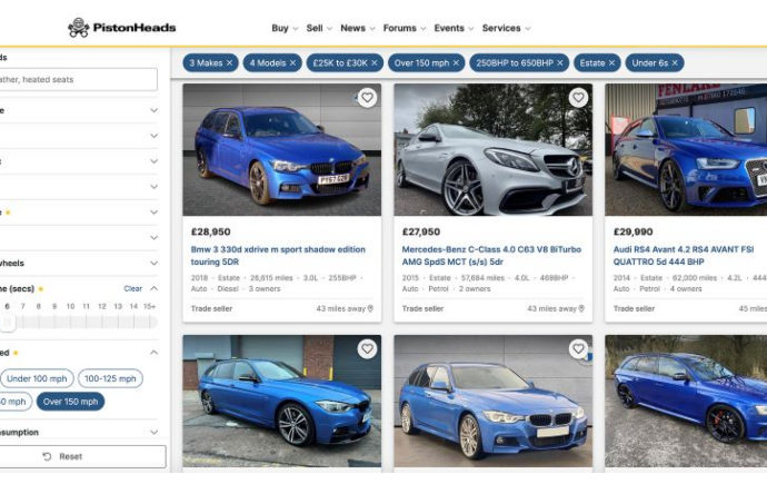 PistonHeads reveals updated classifieds site for quicker, easier and more enjoyable shopping experience at the UK’s leading premium car