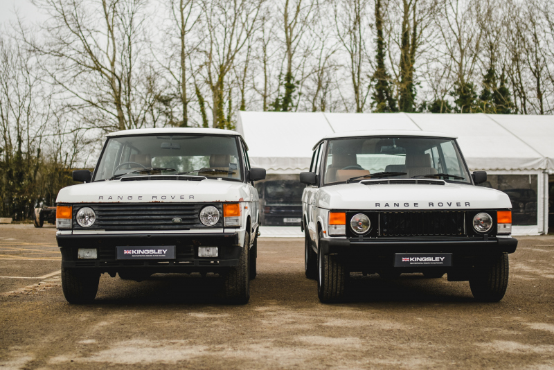Comparison between unrestored Range Rover Classic and Kingsley Re-Engineered KR Series